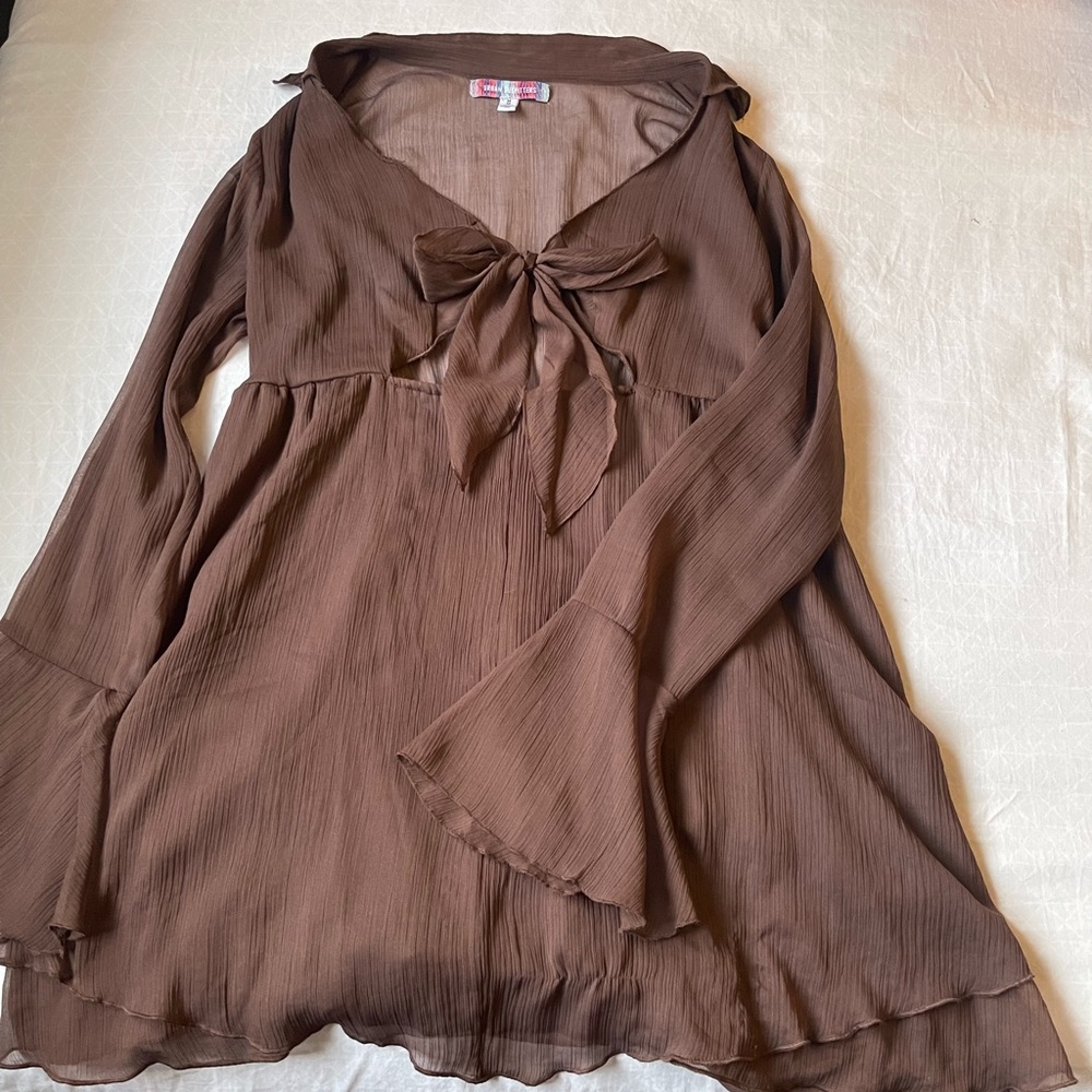 Urban Outfitters Kiki Tie-front mini dress - Picture 2 of 14